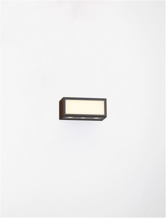 Aplica exterior Nova Luce INGA 9030594 LED 11W 3000K 875lm Sandy Rust BroW n Die-Casting Aluminium & Clear Glass   IP65 [4]