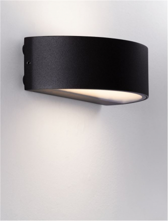 Aplica exterior Nova Luce NECTAR 9030576 LED 9W 3000K 468lm Sandy Black Die-Casting Aluminium & Clear Glass   IP65 [4]