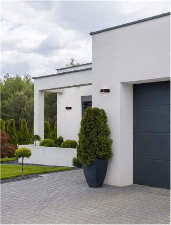 Aplica exterior Nova Luce NECTAR 9030576 LED 9W 3000K 468lm Sandy Black Die-Casting Aluminium & Clear Glass   IP65 [2]