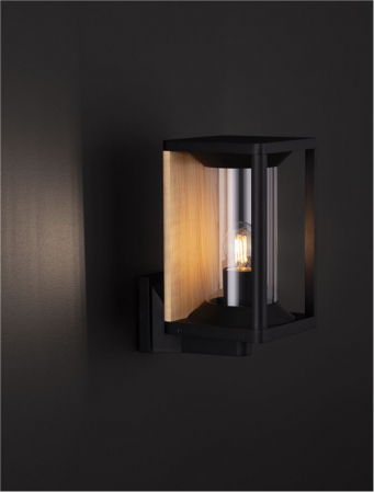 Aplica exterior Nova Luce PACIFIC 9030601 E27 1x12W    Sandy Black Die-Casting Aluminium & Clear Polycarbonate   IP65 [7]