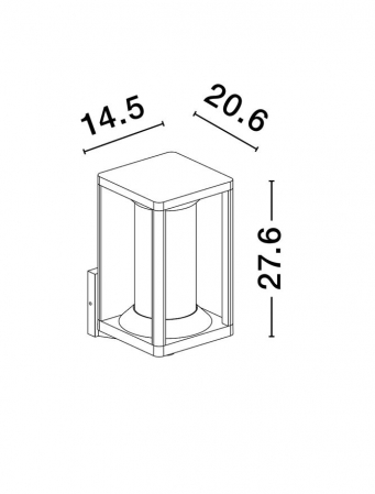 Aplica exterior Nova Luce PACIFIC 9030602 E27 1x12W    Sandy Black Die-Casting Aluminium & Clear Polycarbonate   IP65 [1]