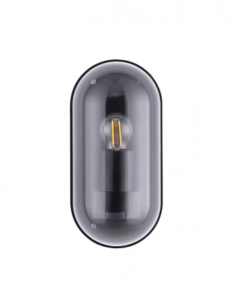 ILUMINAT EXTERIOR - Aplica exterior Nova Luce RAFIC 9030577 E27 1x12W    Sandy Black Die-Casting Aluminium & Clear Polycarbonate   IP65