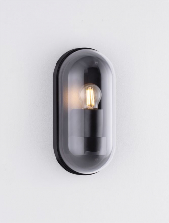 Aplica exterior Nova Luce RAFIC 9030577 E27 1x12W    Sandy Black Die-Casting Aluminium & Clear Polycarbonate   IP65 [5]