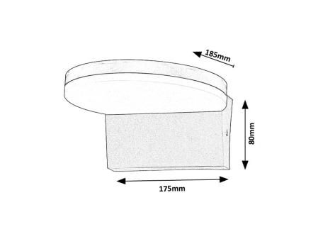 Aplica exterior Rabalux Batida LED 9W 900lm 2700KK, 4000KK, 6500KK plastic black stil modern, IP54 77117 [7]