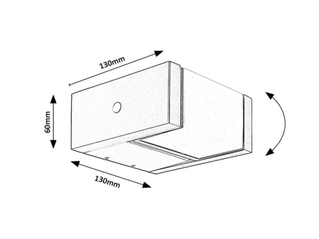 Aplica exterior Rabalux Cubbington LED 10W 720lm 4000K aluminiu plastic negru alb IP54 [13]