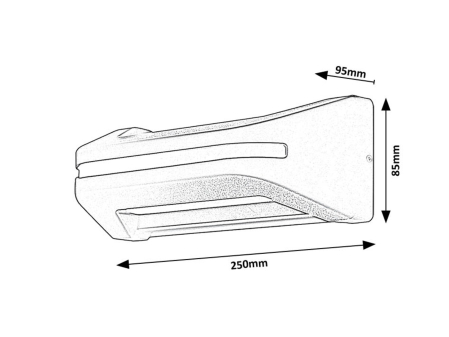 Aplica exterior Rabalux Kobarid LED 20W 800lm 4000KK aluminiu black stil modern, IP54 77174 [5]