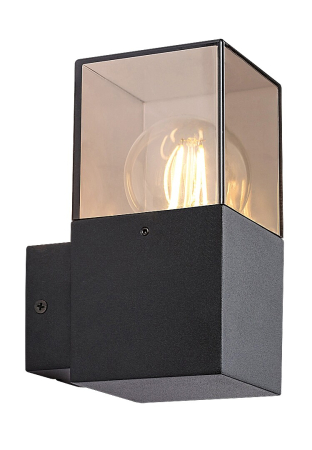 Aplice - Aplica exterior Rabalux Loanda E27 aluminiu black stil modern, IP44 77080