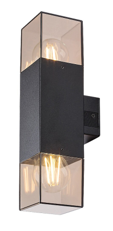 Aplice - Aplica exterior Rabalux Loanda E27 aluminiu black stil modern, IP44 77081
