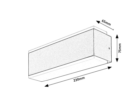 Aplica exterior Rabalux Mataro LED 12W 950lm 3000KK aluminiu black stil modern, IP54 77114 [5]