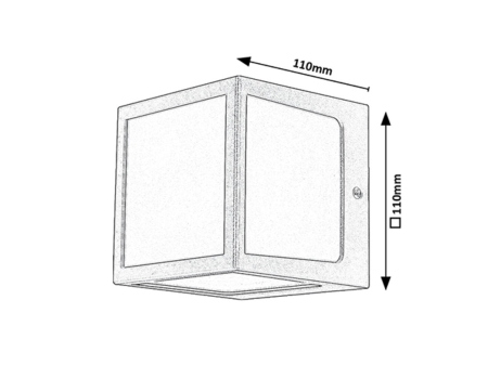Aplica exterior Rabalux Rennes LED 10W 580lm 4000KK plastic anthracite stil modern, IP54 77042 [6]