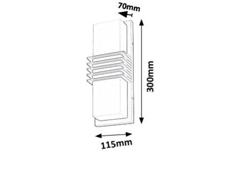 Aplica exterior Rabalux Rodez LED 12W 800lm 4000KK metal anthracite stil modern, IP44 8940 [2]