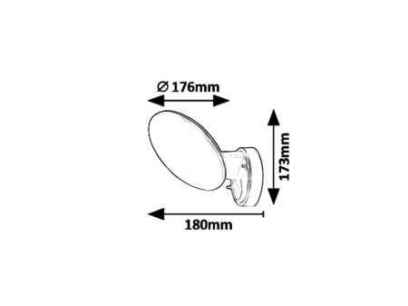 Aplica exterior Rabalux Varna LED 12W 720lm 4000KK plastic black stil functional, IP54 8134 [3]