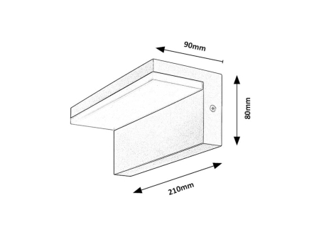 Aplica exterior Rabalux Zaragoza LED 10W 560lm 4000K plastic plastic negru alb IP54 [5]