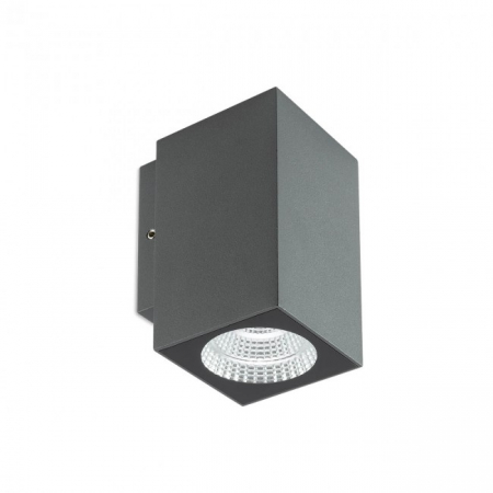 BLACK FRIDAY 2024 - Aplica exterior Redo QUAD 90085 LED 3W h103 Ø58.5 280lm 3000K IP65 Nedimabil Gri Inchis