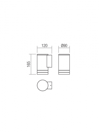 Aplica exterior SMARTER CARGO 90517 GU10 1X28W Aluminiu Turnat Gri inchis IP54 [1]