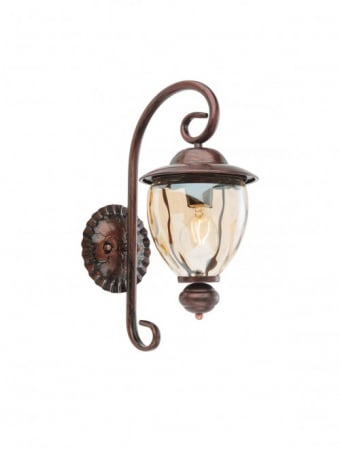 ILUMINAT EXTERIOR - Aplica exterior SMARTER MATERA 9600 E27 1x42W Metal Negru/Patina Cupru IP33