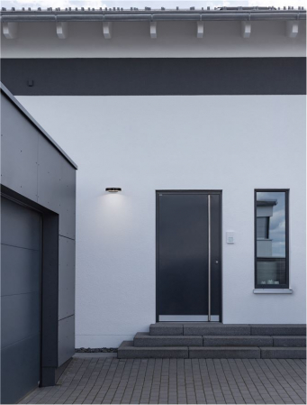 ILUMINAT EXTERIOR - Aplica exterior solara cu senzor Nova Luce AIGO 9030580 LED 1.70W 3000K 145lm Sandy Black Die-Casting Aluminium & Clear Glass   IP65