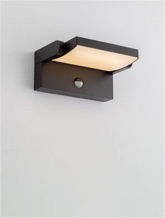 Aplica exterior solara cu senzor Nova Luce GERBER 9923423 LED 20W 3000K 1261lm Sandy Black Aluminium  IP54 [4]
