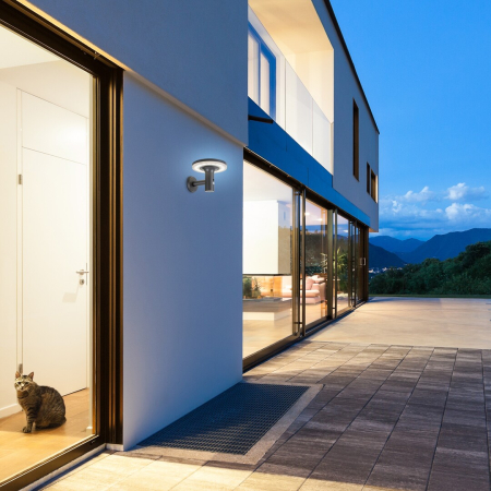 Aplica exterior solara Rabalux Alaska LED 10W 250lm 4000KK otel inoxidabil anthracite stil modern DC 3.7V IP44 77017 [6]
