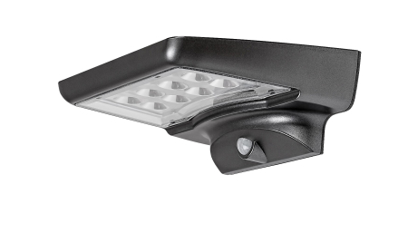 Aplica exterior solara Rabalux Moselle LED 4W 300lm 4000K plastic black stil modern DC 3.7V IP44 77014 [1]