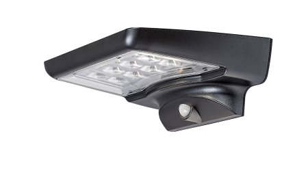 Aplica exterior solara Rabalux Moselle LED 4W 300lm 4000K plastic black stil modern DC 3.7V IP44 77014 [0]