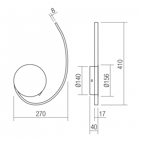 Aplica LED Nexus 01-2956, 16W, 1221lm, lumina neutra, alba [1]