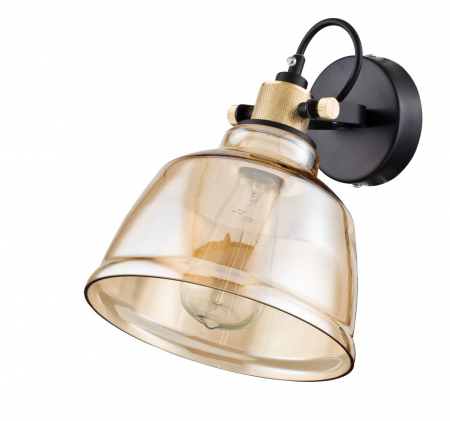 ILUMINAT - Aplica Maytoni Irving T163-01-R E27 1x40W -  Metal/Glass Black/Champagne IP20