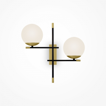 ILUMINAT - Aplica Maytoni Nostalgia MOD048WL-02G E14 2x40W -  Metal Black/Gold IP20