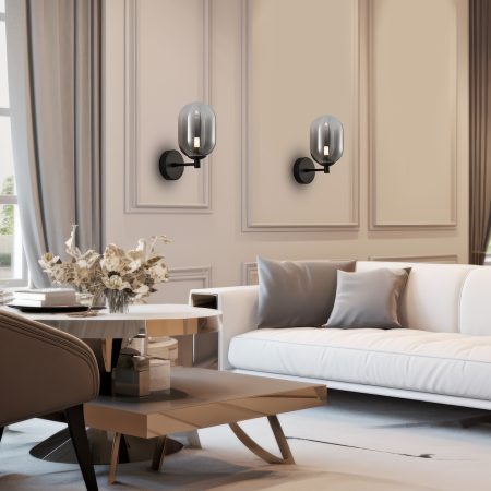 Aplică Milagro Alias  1xG9 max 8W   230V/50Hz Black Metal & Sticla IP20 [3]