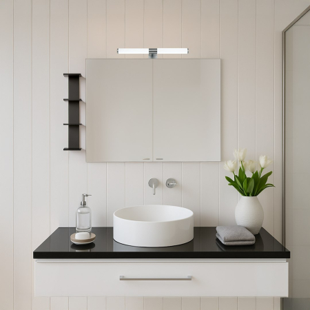 Aplica Milagro Apa   LED 6W 590lm 4000K 230V Crom Plastic IP44 [1]