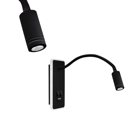 ILUMINAT - Aplica Milagro Base LED 8W.2W 630lm 4000K 230V Black Metal & Acril IP20