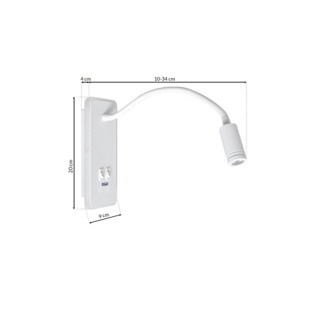 Aplica Milagro Base LED 8W.2W 630lm 4000K 230V White Metal & Acril IP20 [6]