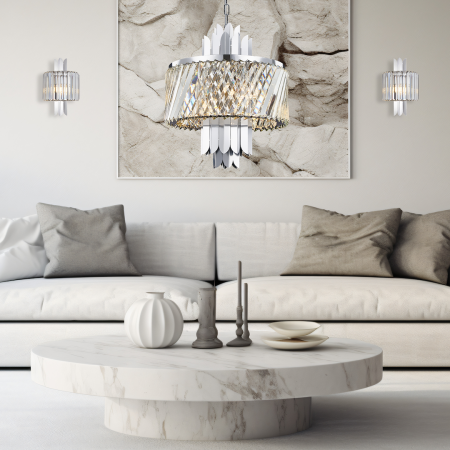 Aplică Milagro Margot  2xE14 max 40W   230V/50Hz Chrome Metal & Cristal IP20 [1]