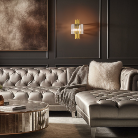 Aplică Milagro Margot  2xE14 max 40W   230V/50Hz Gold Metal & Cristal IP20 [2]