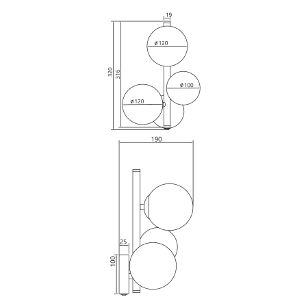 Aplica Milagro Mila G9 3xG9 max 9W   230V Black Metal & Sticlă IP20 [4]