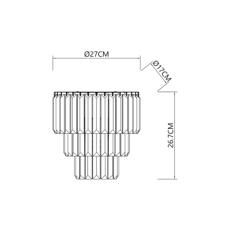 Aplică Milagro Milano  2xE14 max 40W   230V/50Hz Gold Metal & Cristal IP20 [7]
