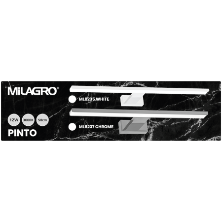 Aplica Milagro Pinto LED 12W 750lm 3000K 230V Crom Metal & Plastic IP20 [5]