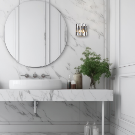 Aplică Milagro Ritz  2xE14 max 40W   230V/50Hz Chrome Metal & Cristal IP20 [3]