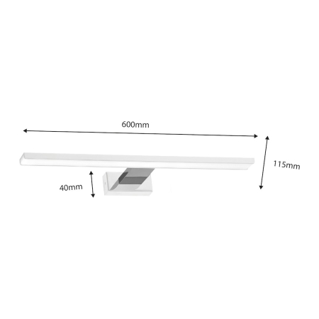 Aplica Milagro Shine LED 13.8W 966lm 4000K 230V White Metal & Acril IP44 [3]