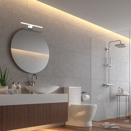 Aplica Milagro Shine LED 7W 490lm 4000K 230V White Metal & Acril IP44 [3]