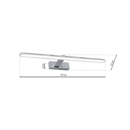 Aplica Milagro Splash LED 12W 840lm 4000K 230V Crom Metal & Plastic IP44 [6]