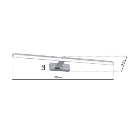 Aplica Milagro Splash LED 16W 1120lm 4000K 230V Crom Metal & Plastic IP44 [6]