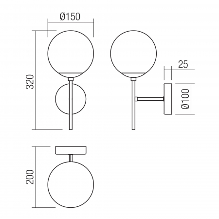 Aplica Mundi 01-2942, 1 x E14, aurie [1]