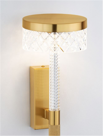 Aplica Nova Luce BION 9186946 LED 8W 3000K 490lm Brass Gold &Acrylic  IP20 [8]