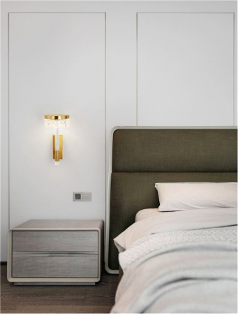 Aplica Nova Luce BION 9186946 LED 8W 3000K 490lm Brass Gold &Acrylic  IP20