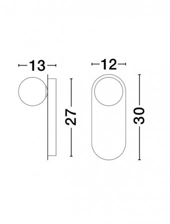 Aplica Nova Luce BLOB 9006092 G9 1x5W    Sandy Black Steel   IP20 [6]
