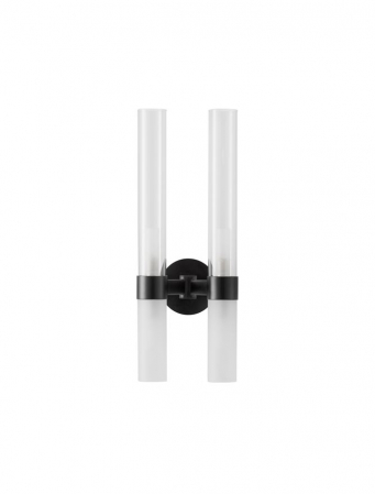 Aplica Nova Luce CENTURY G9 4x5W   Matt Black Metal Clear & Frost Glass IP20
