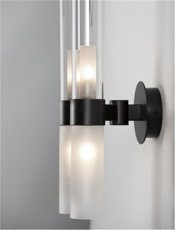 Aplica Nova Luce CENTURY G9 4x5W   Matt Black Metal Clear & Frost Glass IP20 [3]
