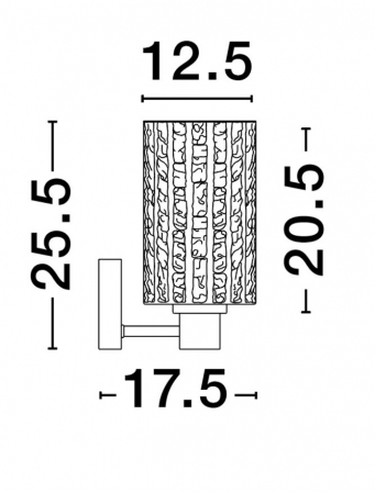 Aplica Nova Luce CERTA 9009277 E27 1x12W    Brass Gold Metal & Clear Structured Glass   IP20 [8]