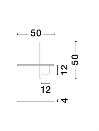 Aplica Nova Luce CROSS 9006084 LED 15W 2700K 881lm Sandy Black Aluminium Triac Dimmable IP20 [9]